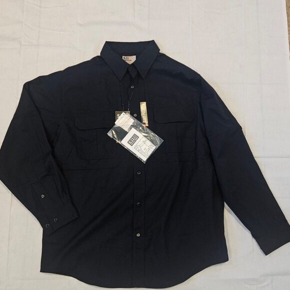 5.11 Tactical Men's Taclite Pro Long-Sleeve Shirt, 72175 - Large Regular, Navy - Picture 1 of 6